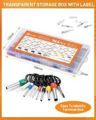 Pin Connector Kit for Car Electrical Wire Connectors Terminal, 944 Pcs