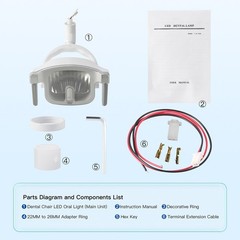 Dental Reflective LED Oral Light Dual-Color Lamp Dental Chair Infrared Sensor