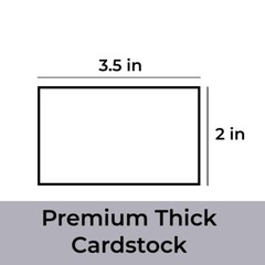 100 Pcs Blank White Business Cards 2×3.5 in Thick Cardstock 100# 270gsm