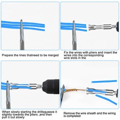 2pcs Electrical Drill Manual Wire Stripper Cable Nut Twister Wire Twisting Tool