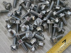 Mach Screws 12/24 x 1/2 Slot Hex Washer Head Steel Zinc Taptite lot of 50 #485