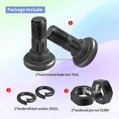 For Bush Hog Rotary Cutter Blade Bolt Kit Code 63607 7919, 252BH, 20322