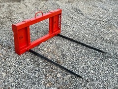 PROWorks Dual Hay Bale Spear Fork Attachment Fits Skid Steer Quick Attach