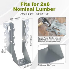 50PCS 2×6 Joist Hangers Heavy Duty Galvanized Face Mount Brackets