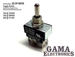 Double Pole Double Throw 3 Position Momentary Toggle Switch – 28-3P-MOM