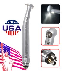 Dental Fiber Optic LED Standard Head Turbine Handpiece /6Hole Quick Coupler YB6
