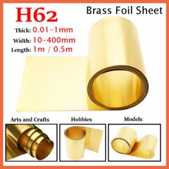 0.01mm – 1mm Brass Sheet Roll Metal Foil Belt Arts + Craft Model Train Metal