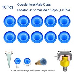 10Pcs Dental Abutment Retention Caps Inserts Used For Locat0r System