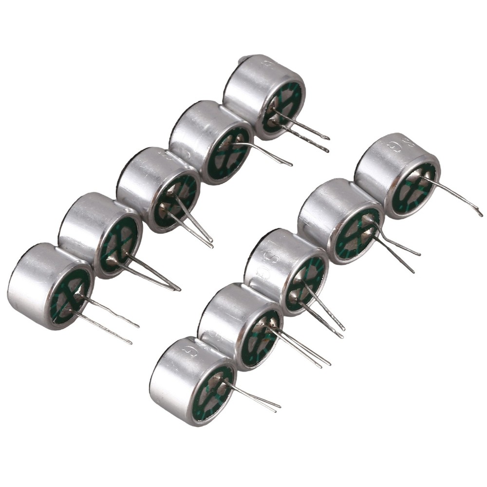 10 PCS 9.7mm x 7mm 2 Pin MIC Capsule Electret Condenser Miniphone M2D15184