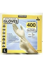 2 X 200 Kirkland Signature Disposable Nitrile Exam Gloves – 400 Count Large Size