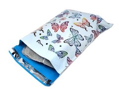 Rainbow Butterlies Designer 10×13, 14.5×19 Inch Poly Mailers, Self Seal Colorful