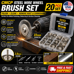 Steel Wire Wheel Brush Set Metal Polishing Rotary Tool Dremel Shank Brush