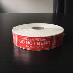 1000 Pcs Do Not Bend Stickers Handle with Care Adhesive Labels for Shipping