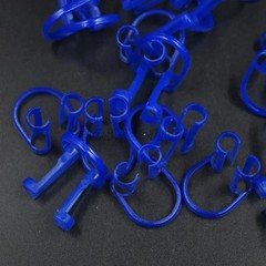 10-100Pcs Cotton Roll Holder Disposable Clips Plastic Blue For Dental Lab Clinic