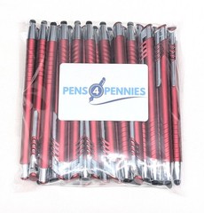 30 Misprint Stylus Tip Click Pens NITROUS Hub Pen Lot METALLIC GARNET RED