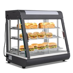 Electric 3 Tiers 26″ Commercial Heat Food Pizza Warmer Display Case Restaurant
