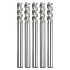 5 Pack 3/16″ 3 Flute Regular Length Carbide End Mill For Aluminum NEW