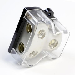 2 Way 0/2/4 Gauge In 4/8/10 Gauge Out Amp Power Distribution Fuse Block For Car