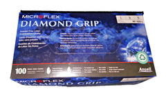 6 Microflex MF-300-L Ansell Diamond Grip Latex Gloves Large Textured 100 Count