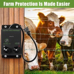 2-Mile 5000V 0.1Joule Electric Fence for Preventing Animals Intruding, 50 Bla…