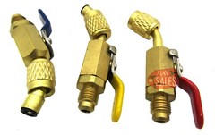 3 Brass Shut Valve For AC Charging Hoses HVAC 1/4″ AC Refrigerant