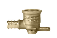 50 PCS 1/2″ PEX X 1/2″ FEMALE NPT DROP EAR ELBOW – LEAD FREE BRASS CRIMP FITTING