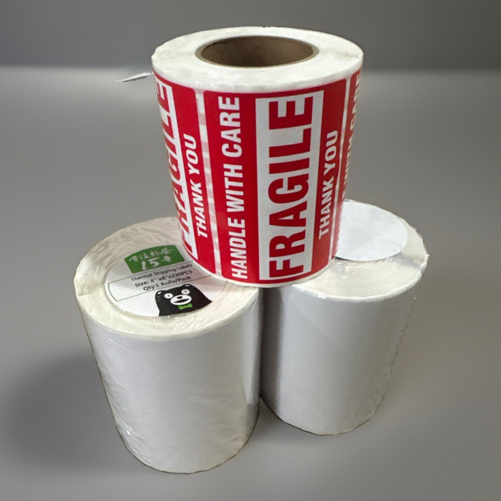2 DYMO 4XL Direct Thermal Shipping Labels 4×6 Compatible 220/Roll, Fragile Label