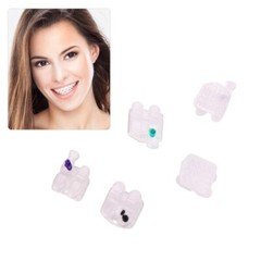 AZDENT Dental Ceramic Brackets Orthodontic Braces Roth.022 345 Hooks 20pcs /kit