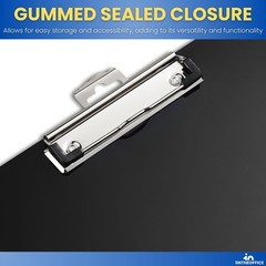 Landscape Clipboard, Black Horizontal Clipboard, 8.8 x 12.4-inch, 2 Pack