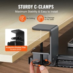 Keyboard Tray Under Desk Pull out Keyboard/Mouse Tray with C Clamp Mount