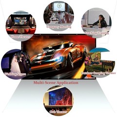 300 Inch Big Size Portable Outdoor Projector Screen, WRLSUN HD 16:9 300