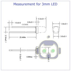 New 3mm 5mm 8mm 10mm LED Light Emitting Diodes Clear White Red Blue Green Lights