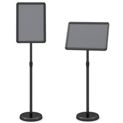 2PCS Sign Holder Stand 11 x 17 Inch w/Snap-Open Frame & 360° Rotation for Malls