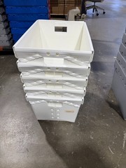 Lot of 5 Corrugated Plastic Postal Mail Type Totes Bin 18.5″L x 13.5″W x 11.5″H