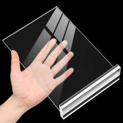 KOOLDE Acrylic Sign Holder 8.5X11 Inches 2 Pack T Shape Desktop Display Stand Ve