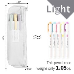 Slim Pen & Pencil Bag with Adjustable Elastic Band, Zipper Pouch for Makeup, Jou