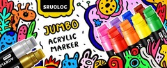12 Colors Jumbo Markers, 15mm Jumbo Felt Tip, Acrylic Paint Markers for Rock