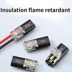 100PCS Double-Wire Plug-in Connectors, 2 Pin LED Strip Light Connectors USA