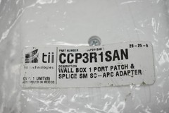 Tii Technologies CCP3R1SAN Wall Box 1 Port Patch Splice SM SC-APC Adapter New