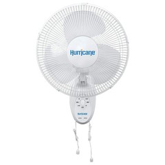 Hurricane 16″ 90 Degree Oscillating 3 Speed Wall Mounted Fan, White (Open Box)