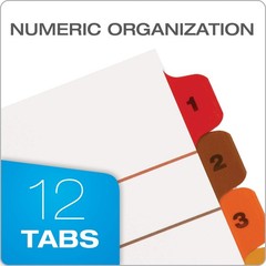 Binder Dividers, 12 Tabs, Numbered 1–12, 3 Pack, Customizable Table of Conten…