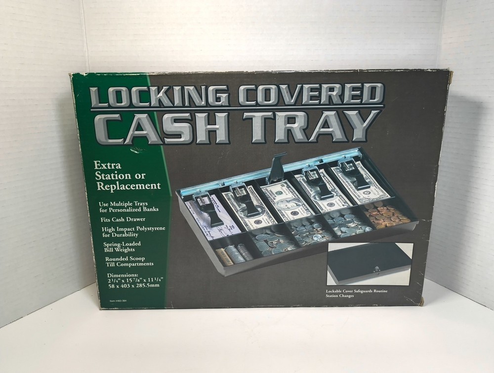 LOCKING Covered Cash Tray METAL 2.25″ x 15&7/8″ x 11.25″ Item # 463-364