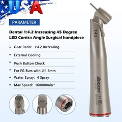 NSK Style Dental 1:4.2 Electric Contra Angle Handpiece 45°Angle Head Fiber Optic