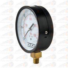 4.0″ STEAM PRESSURE GAUGE (0-300 psi), STEEL CASE, GLASS WINDOW, 1/4″ NPT
