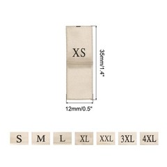 Clothing Size Labels, XS/S/M/L/XL/XXL/3XL/4XL Sizes Woven Sewing Label, 400pcs