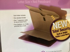 Smead 14060 2 Partition Folders Built In Wallet USA Letter Size