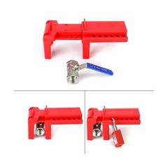 QWORK Ball Valve Lockout, Safety Lock, 1/2″ – 2-1/2″ Diameter, 20 Pack, Red