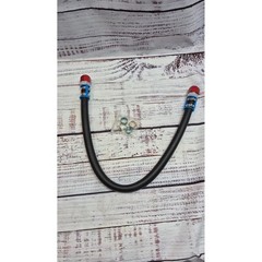 20 Inch Braided Fuel Line Hose with Red Blue AN Fittings and Seals NEW