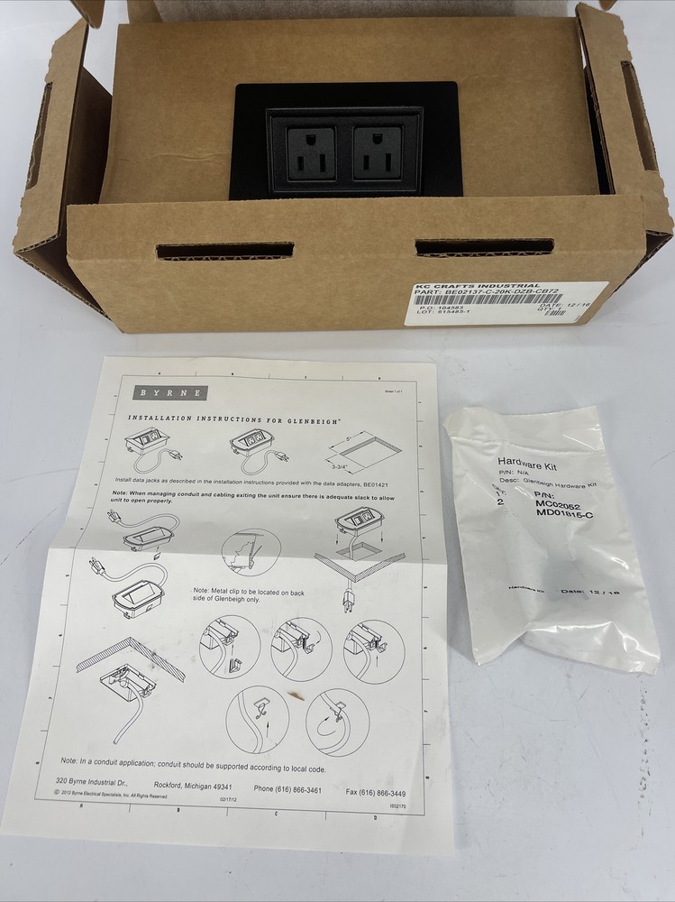 Byrne BE02137-C-20K-DZB-CB72 Contemporary Traditional 2 Pop-Up Power Outlet