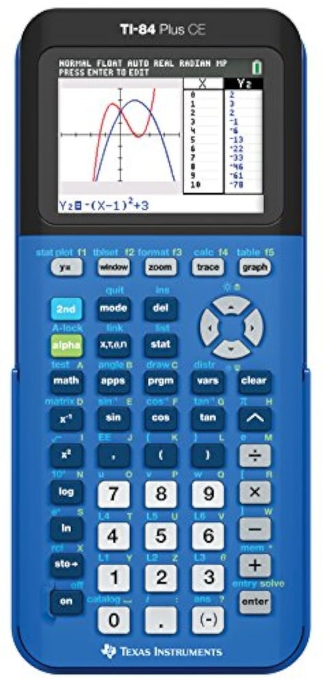 Texas Instruments 84PLCE/TBL/1L1/X TI-84 Plus Ce Graphing Calculator Bionic